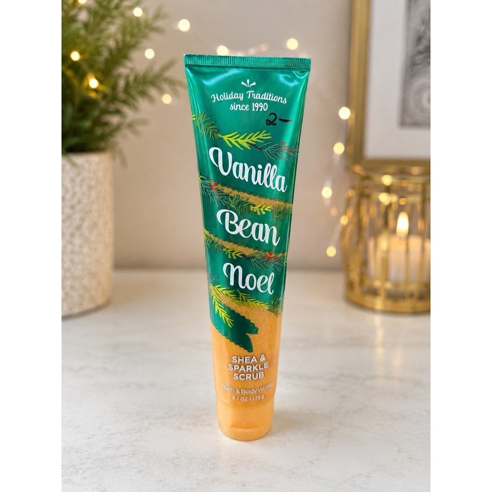 NEW 1 BATH & BODY WORKS VANILLA BEAN NOEL SHEA & SPARKLE SCRUB 6.1 OZ